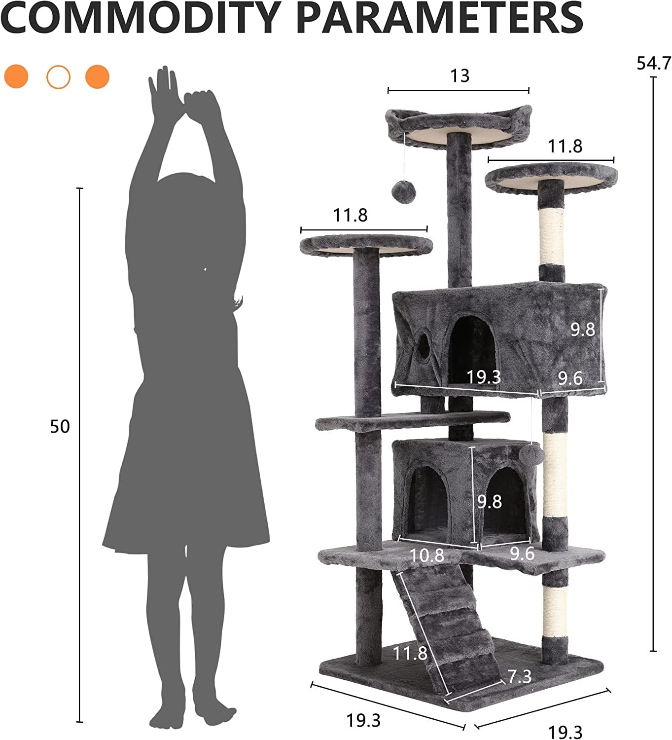 All-in-One Cat Tree: Perches, Condos, Scratching Posts & Toys
